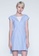 SALIENT LABEL blue Elysian Contrast Panel Stripe Dress With Hi-lo hemline 19050AA285A41EGS_2