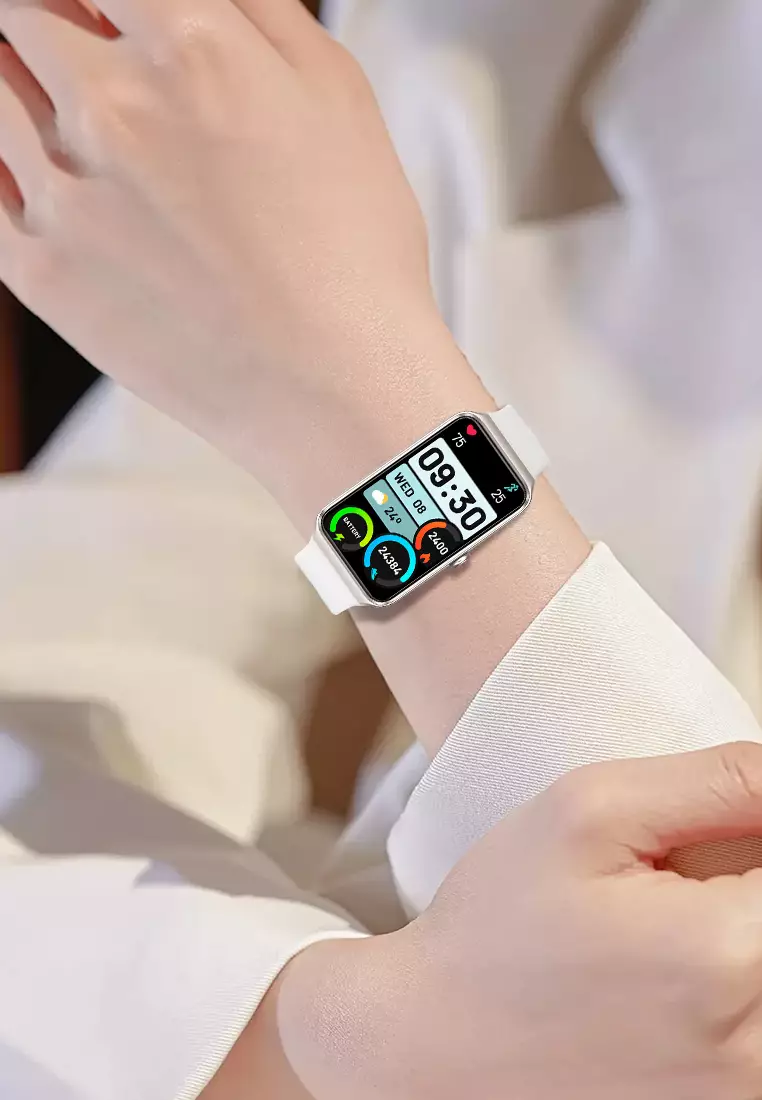 SmartBand C82 SmartWatch Multi-Sport Layar Terang 1.47'' Bluetooth Fitness Tracker Jam Pintar white