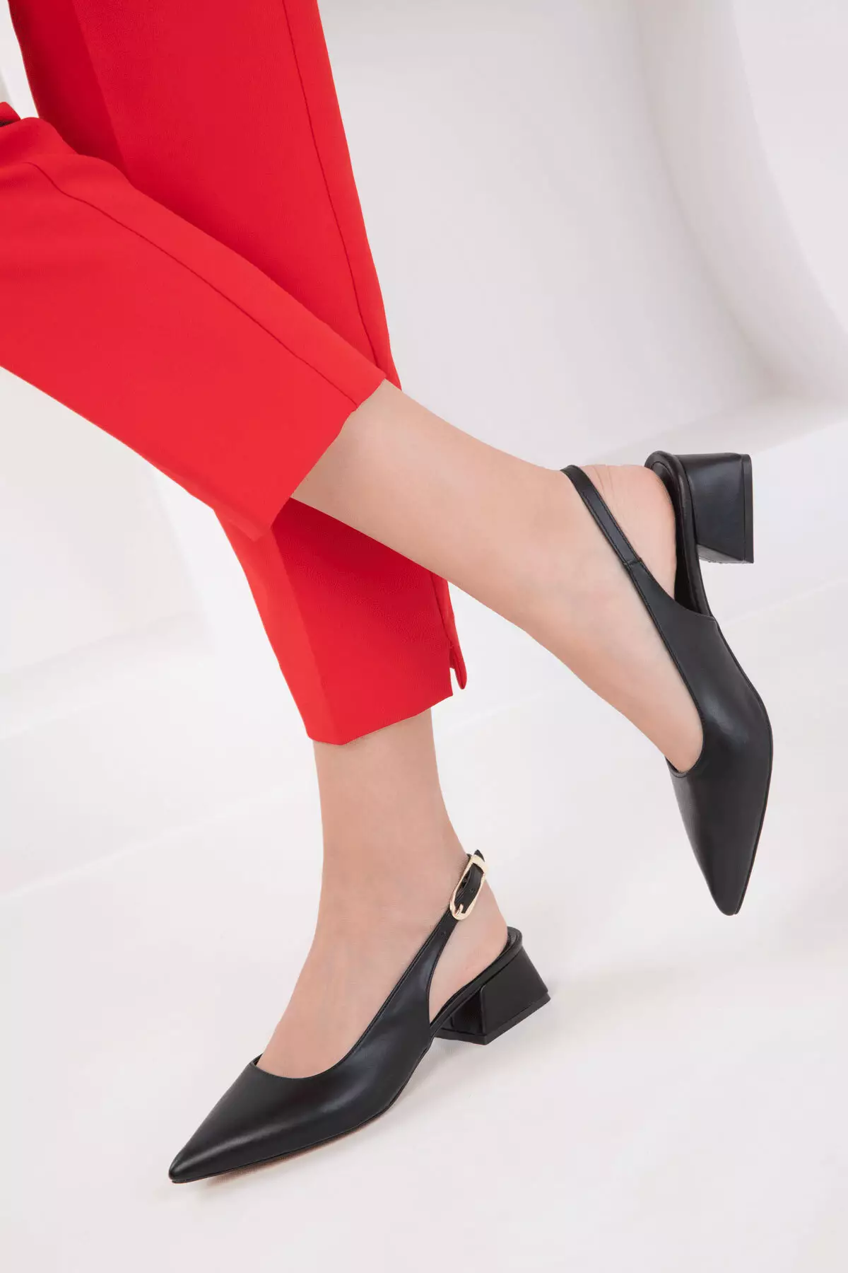 Black Women's Classic Heeled Shoes 20421