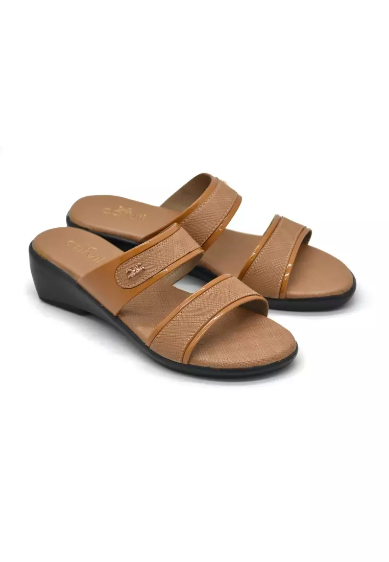 Carvil Sandal Wanita Elisa-02 L Dark Cream