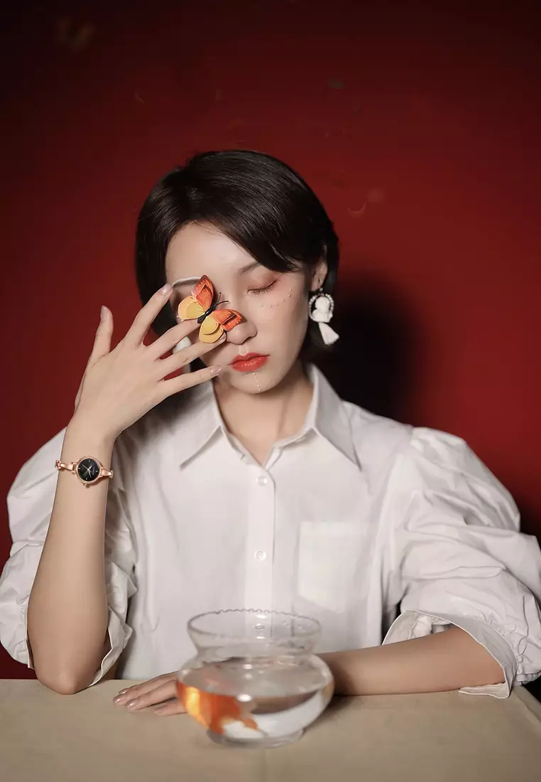 Jam Tangan Wanita Untuk Baja Penuh Gelang Display Kuarsa Tahan Air Jam Tangan Gelang Cewek