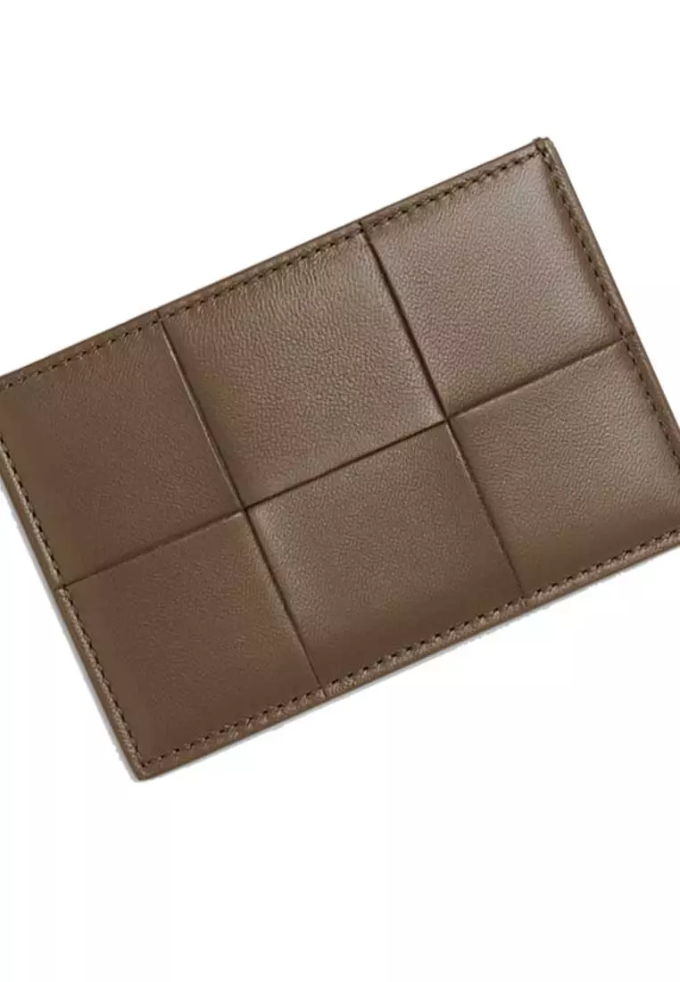 Cassette Credit Card Case Card Case Taupe Grey 742693