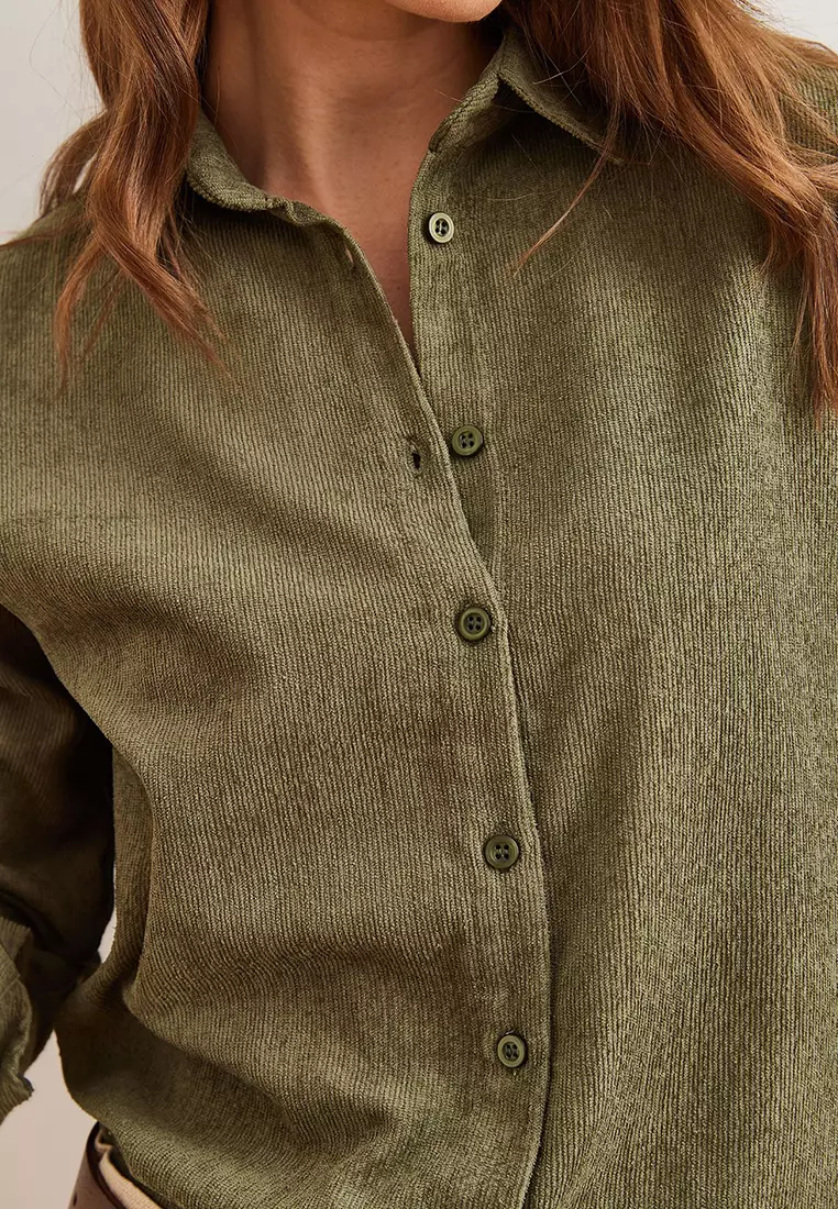 Long Sleeves Corduroy Shirt