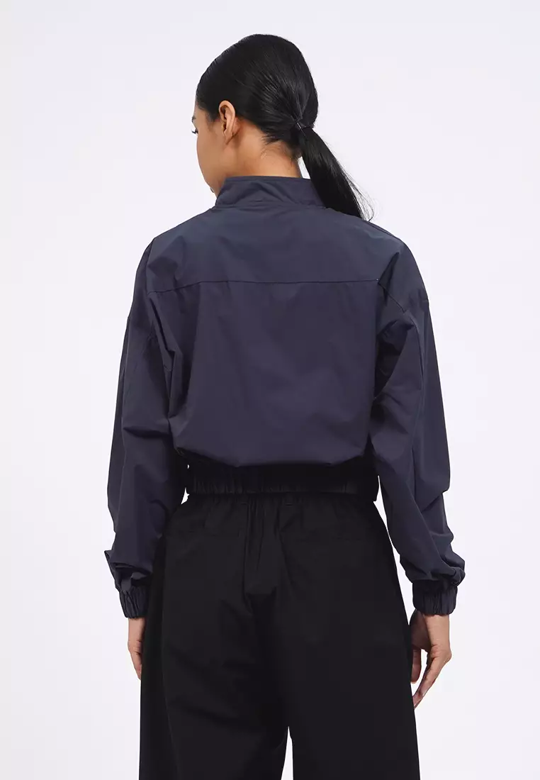 High Neck Active Jacket with Zipper