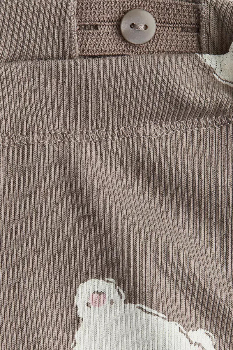 Ribbed cotton leggings
