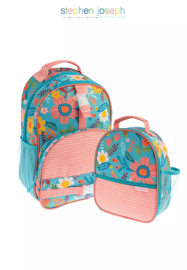 All Over Print Backpack with Lunch Bag for Kids AOP Turquoise
