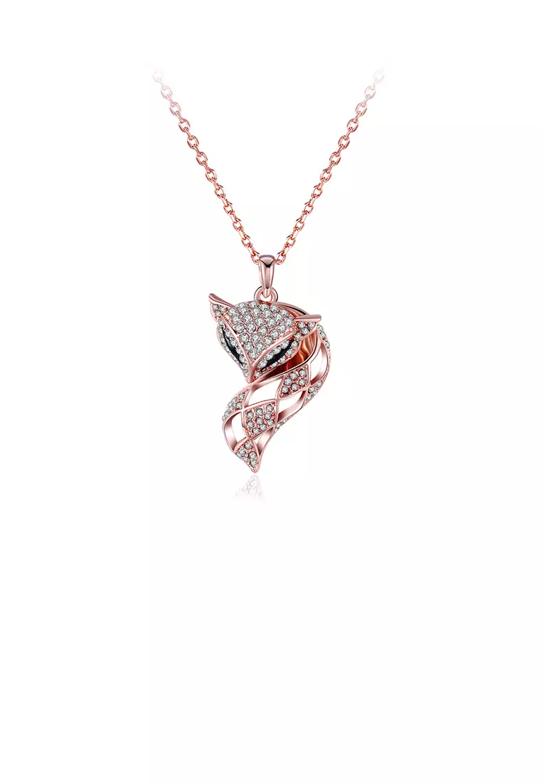 Rose gold on sale fox necklace