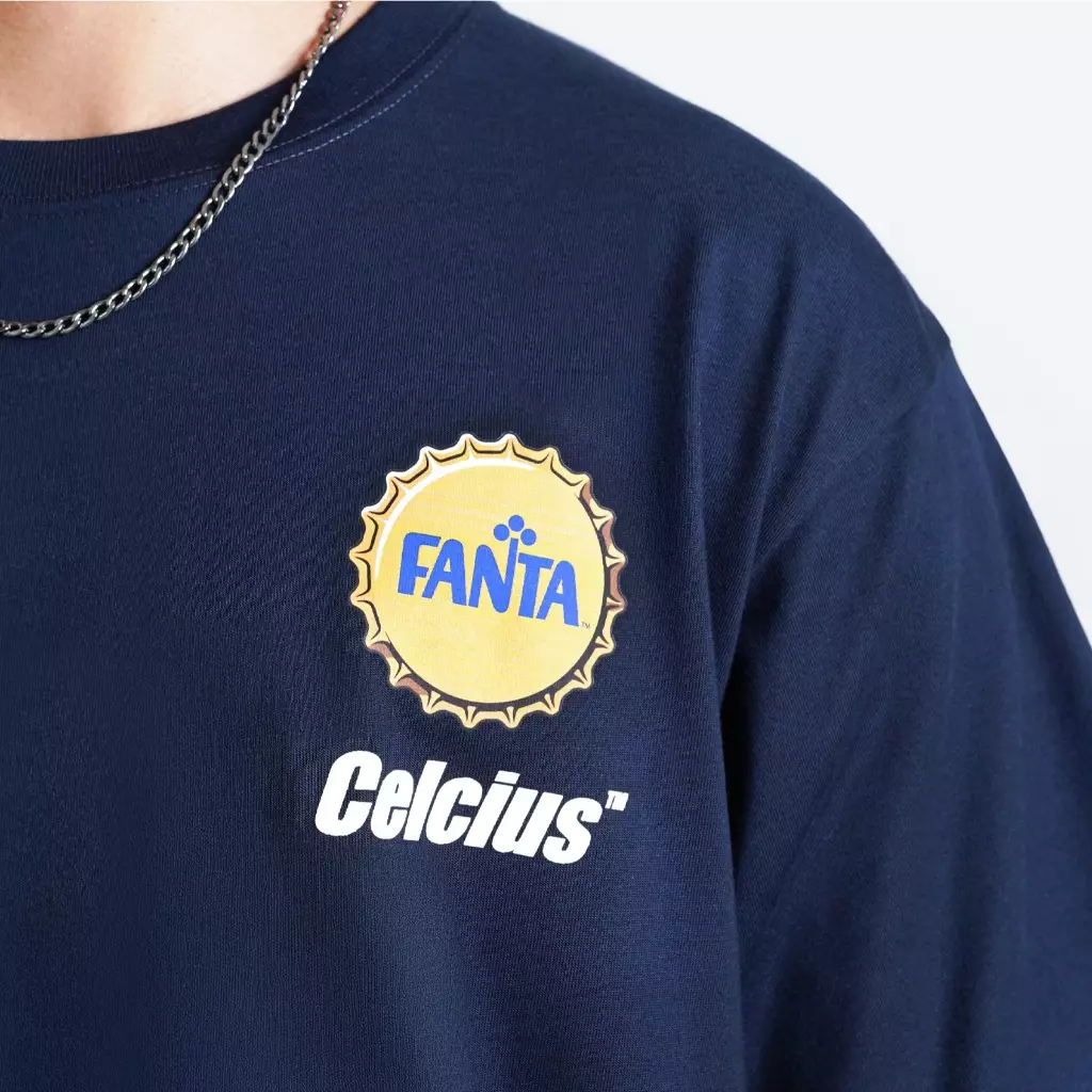 CELCIUS FANTA Flying Fanta Bottle T-shirt Oversize LIN001429C Dark Blue