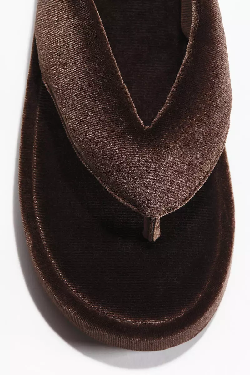 Velour flip-flops