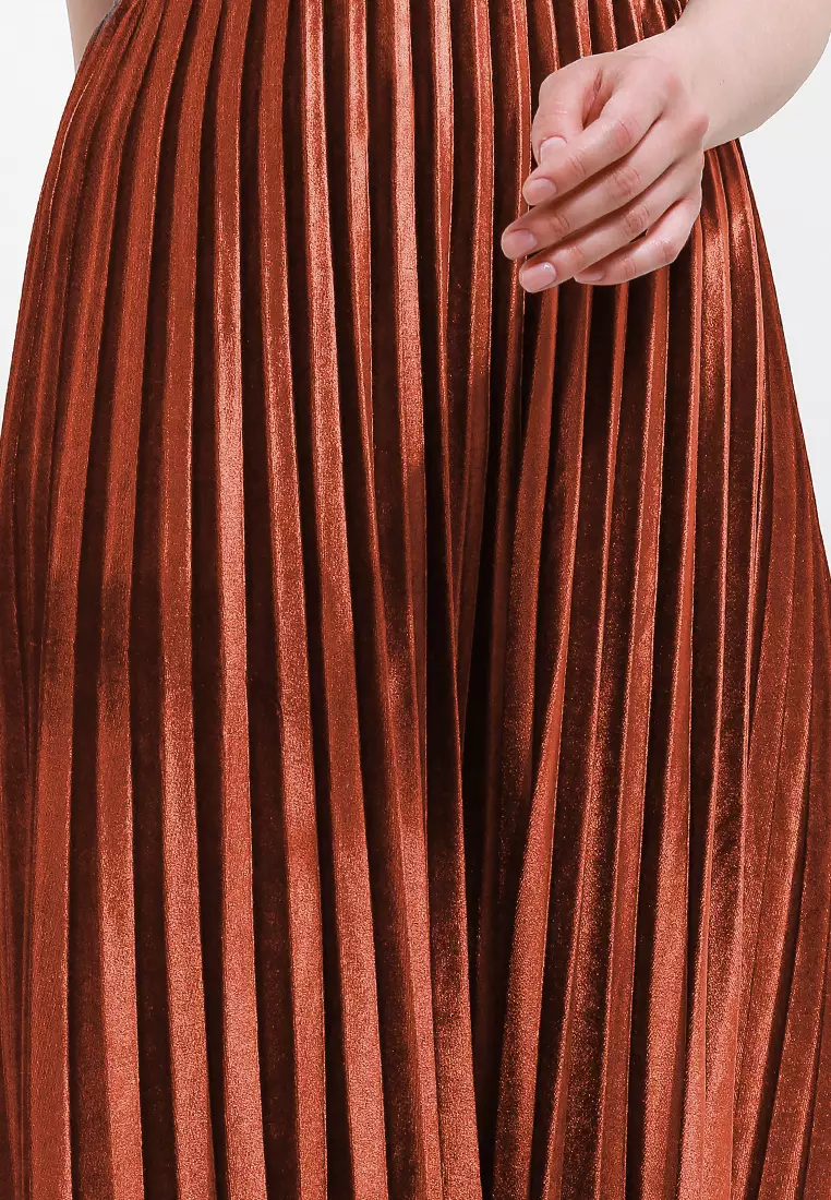 Pleated Skirt Velvet