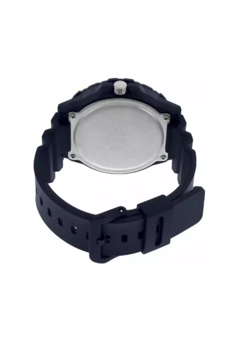 Men's Analog MRW-210H-1AV Big size diver style Black Resin Watch