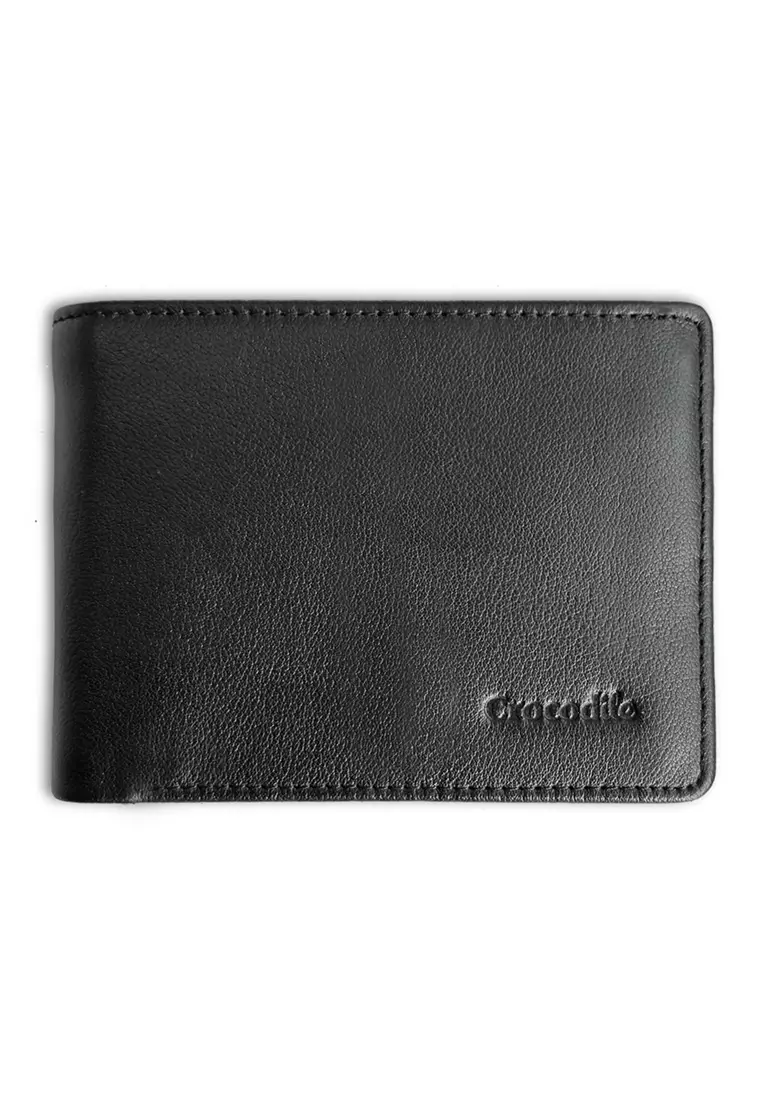Crocodile H703DR Dompet Tri-fold Wallet Leather Kulit Original - Hitam