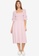 ZALORA BASICS pink Square Neck Midi Dress 96CA9AA204185EGS_1