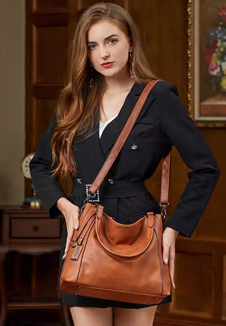 Buy XAFITI Brand New Leather Shoulder Tote Bag Online