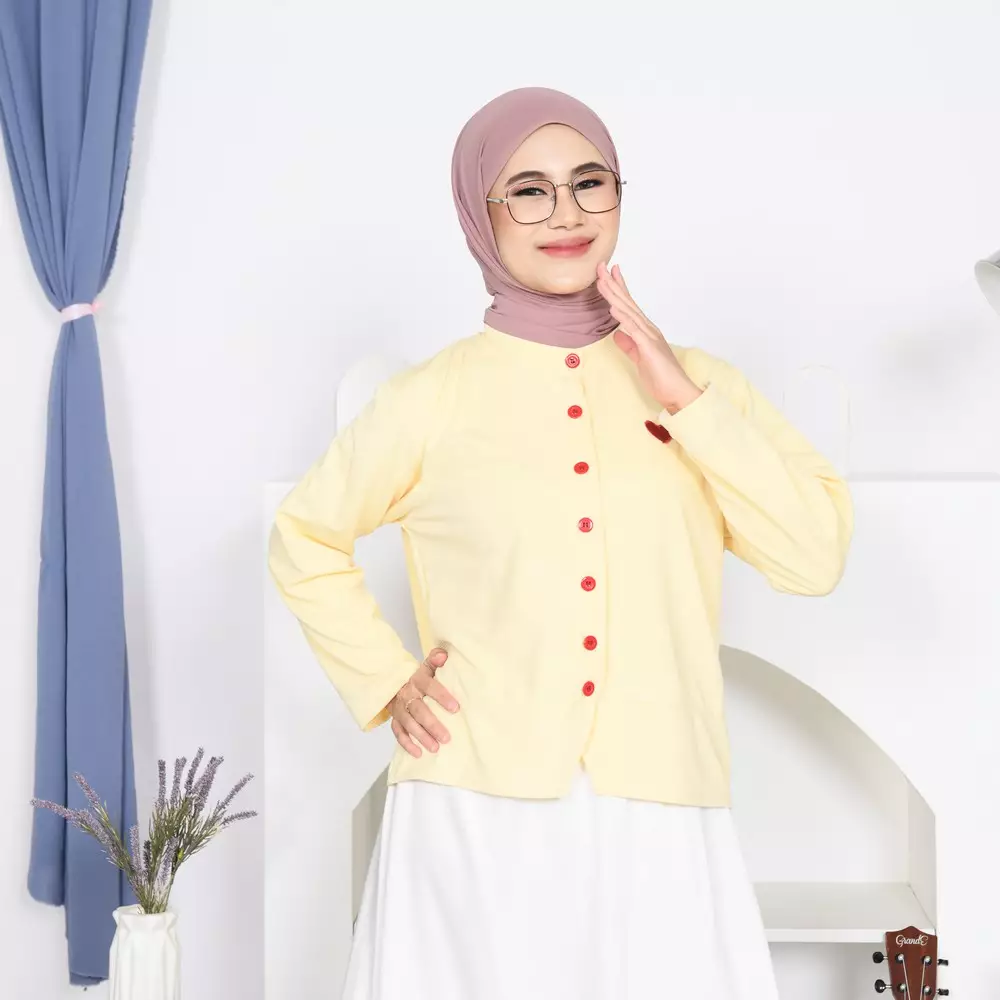 Heart Knit Cardigan - Soft Yellow M19829 R58S2