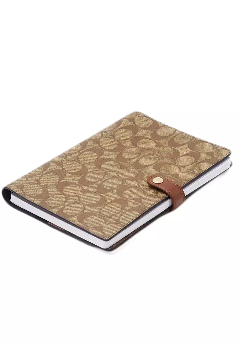 Buy Coach Notebook In Signature Canvas - Brown Online | ZALORA Malaysia