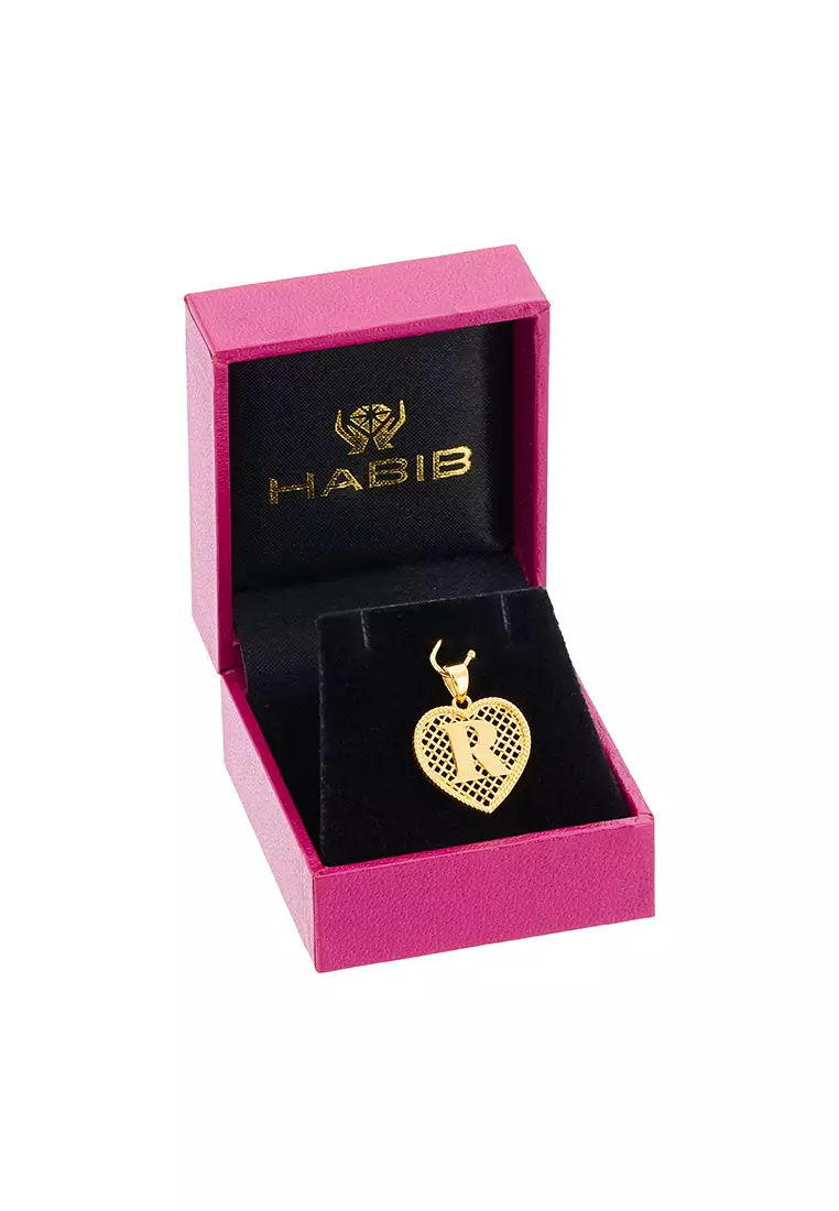 HABIB Oro Italia 916 Yellow Gold Alphabet Pendant GP54181225(S) (22K Gold)