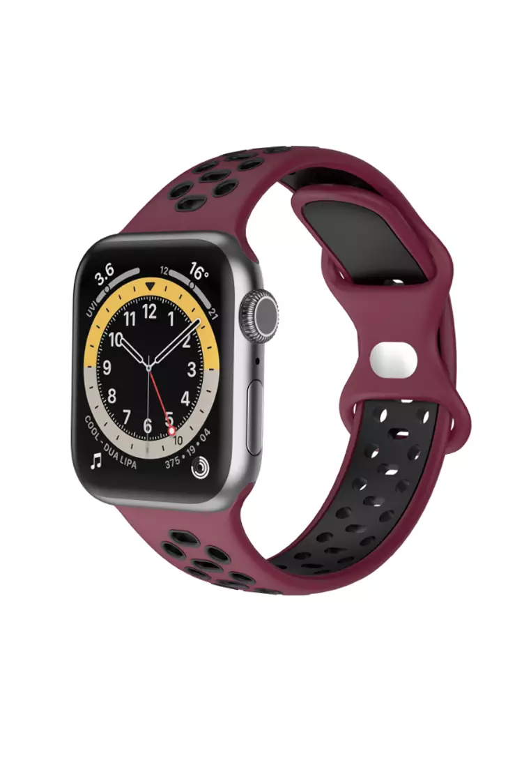 Buy Kings Collection Two Tone Silicone Apple Watch Band 38MM