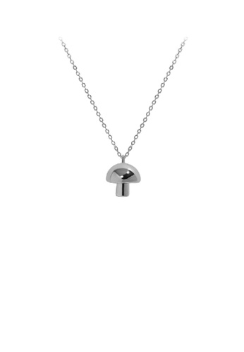 Glamorousky silver 925 Sterling Silver Fashion Simple Mushroom Pendant with Necklace 3ACE4ACE407A4BGS_1