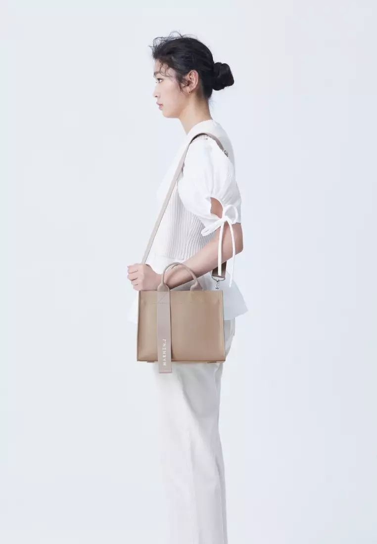 CINDY Vegan Leather Crossbody Bag Sand Beige