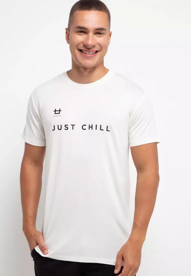 MTH70 Third Day Just Chill Logo Kaos Unisex Pria putih