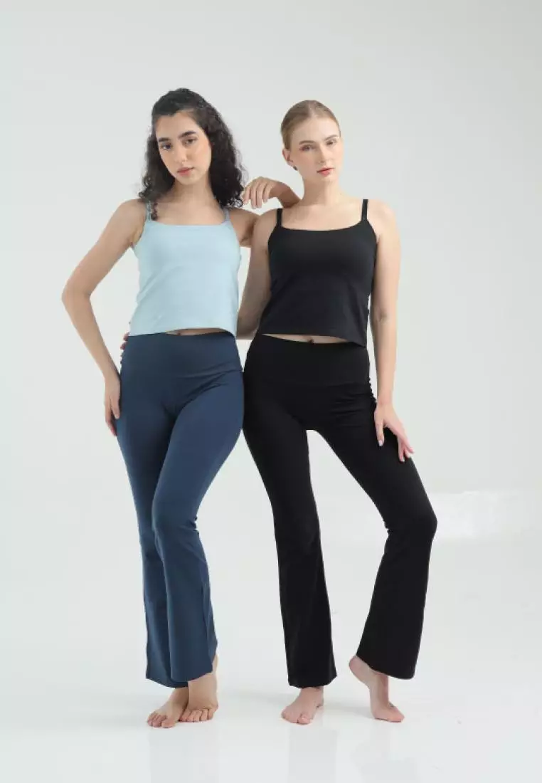 Voya Flare Pants, Celana Olahraga Wanita - Navy