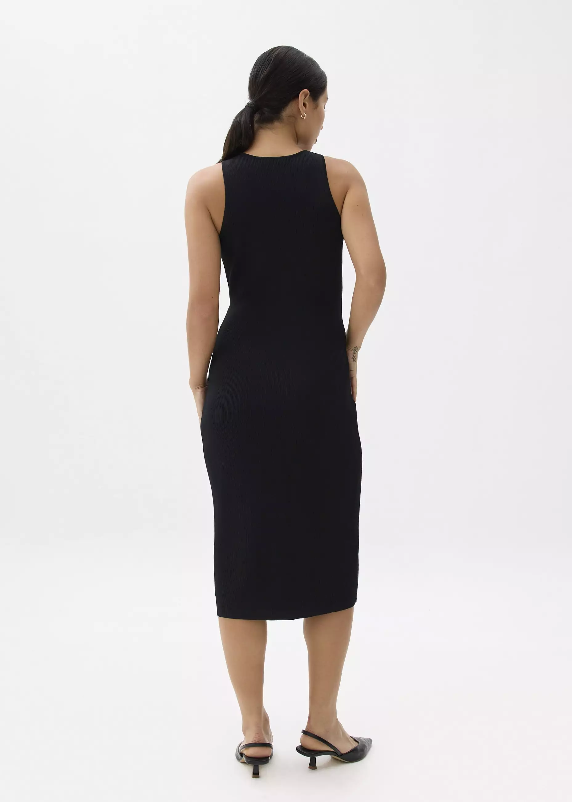 Dress Wanita - Farah Ribbed Knit Midi Dress