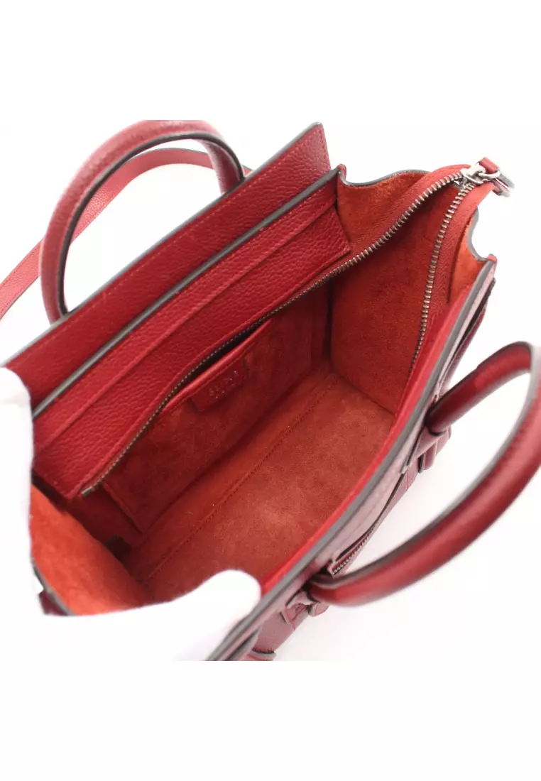 Buy Celine Pre loved Celine luggage nano shopper Handbag leather