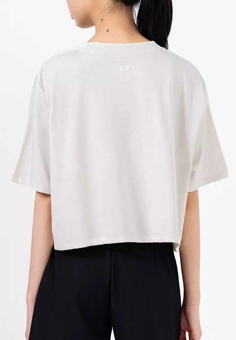 Boxy Crop Simple Short Sleeve T-Shirt
