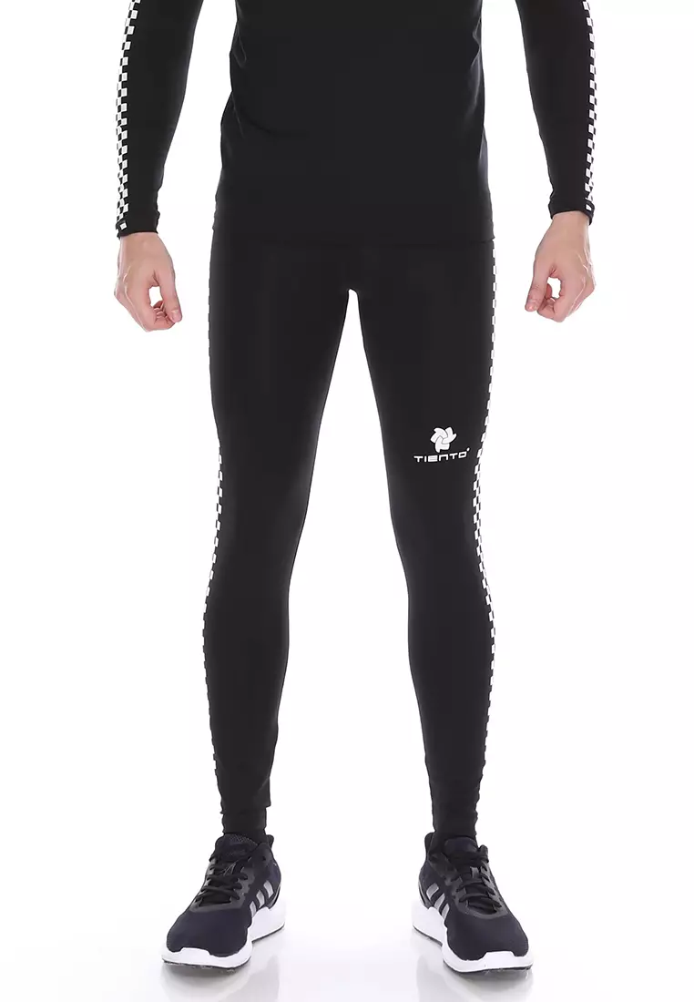 Tiento Man Long Pants Retro Race Celana Legging Pria Olahraga Renang Sepakbola Lari Original