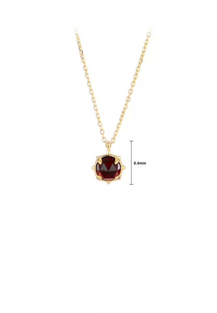 Garnet on sale pendant gold