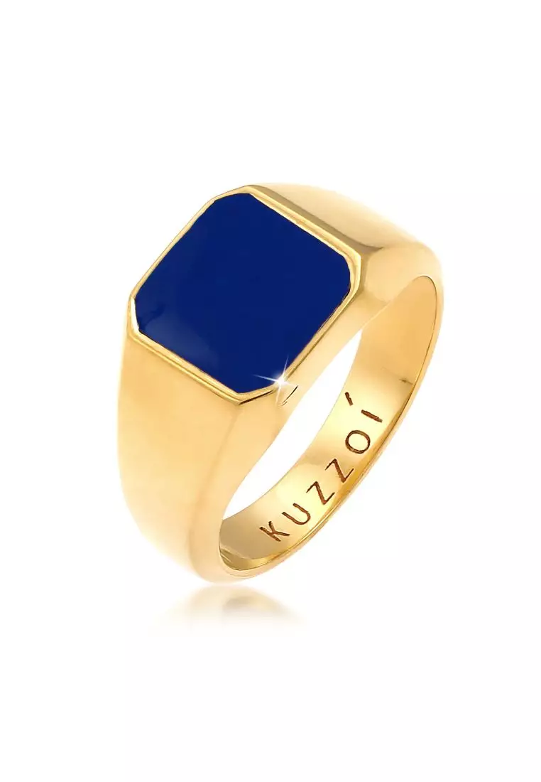 Mens hot sale gold signet