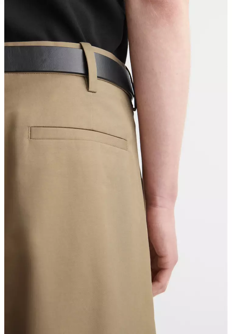 COTTON RELAXED-FIT WIDE-LEG CHINOS
