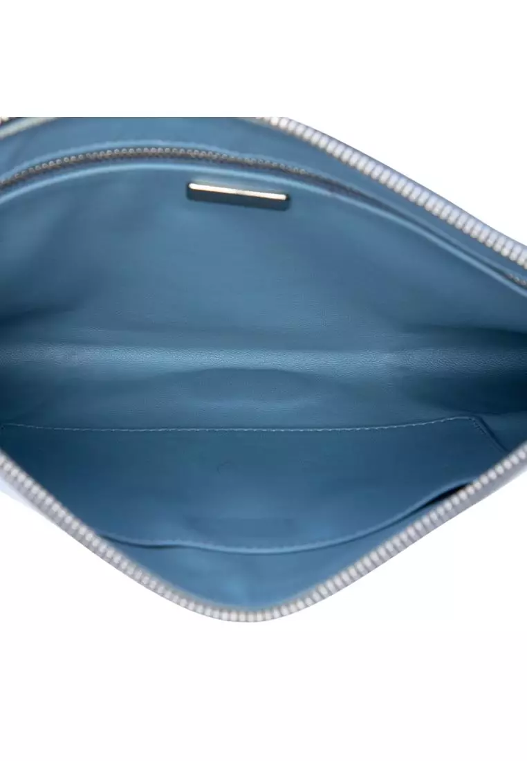Pre-Loved Prada Tricolor Saffiano Clutch