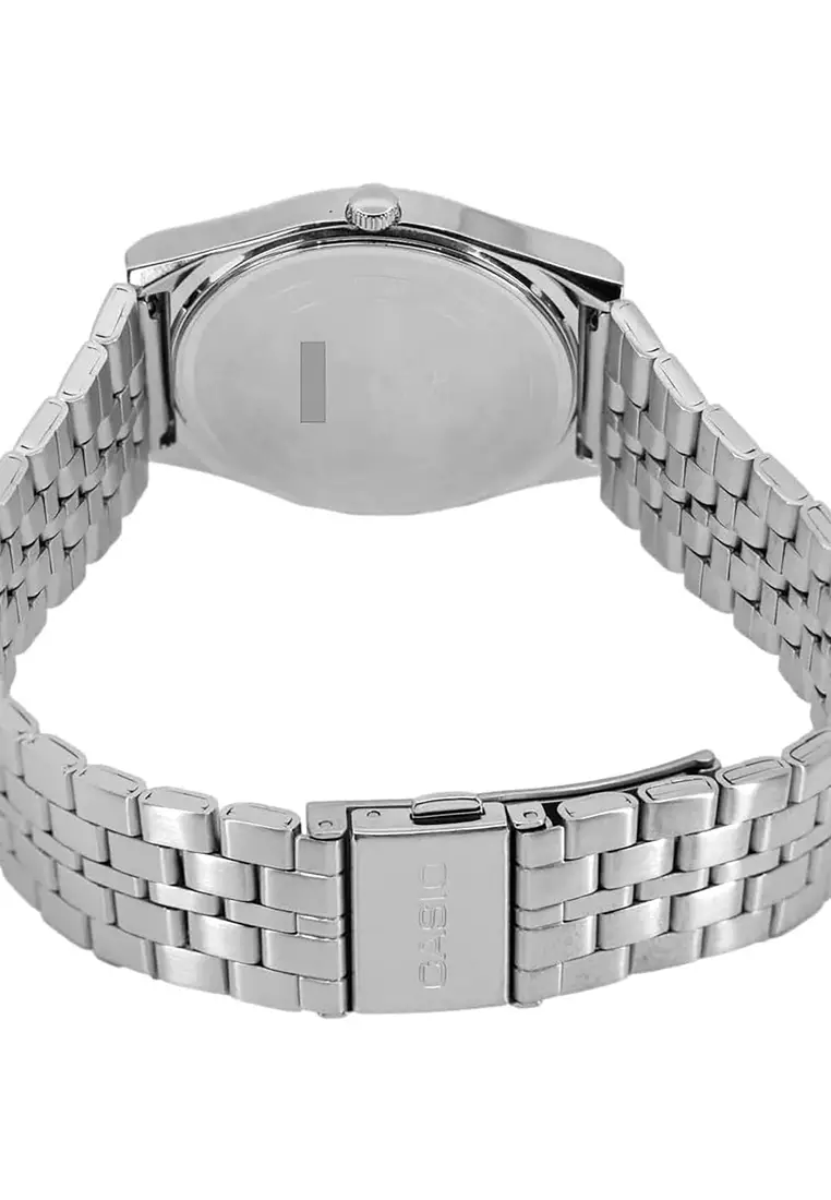 Men Analog Watch MTP-B145D-4A2V Silver Stainless Steel Strap