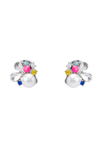 珍珠水鑽花卉esprit 尺寸耳環, 飾品配件, 飾品配件