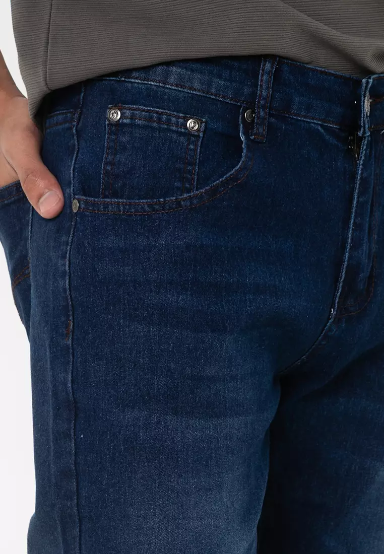 Slim Fit Stretchable Washed Denim Jeans