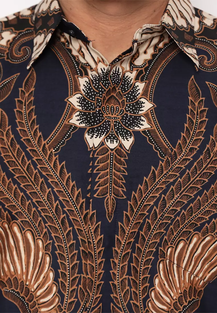 Kemeja Batik Pria Kertawijaya - Navy