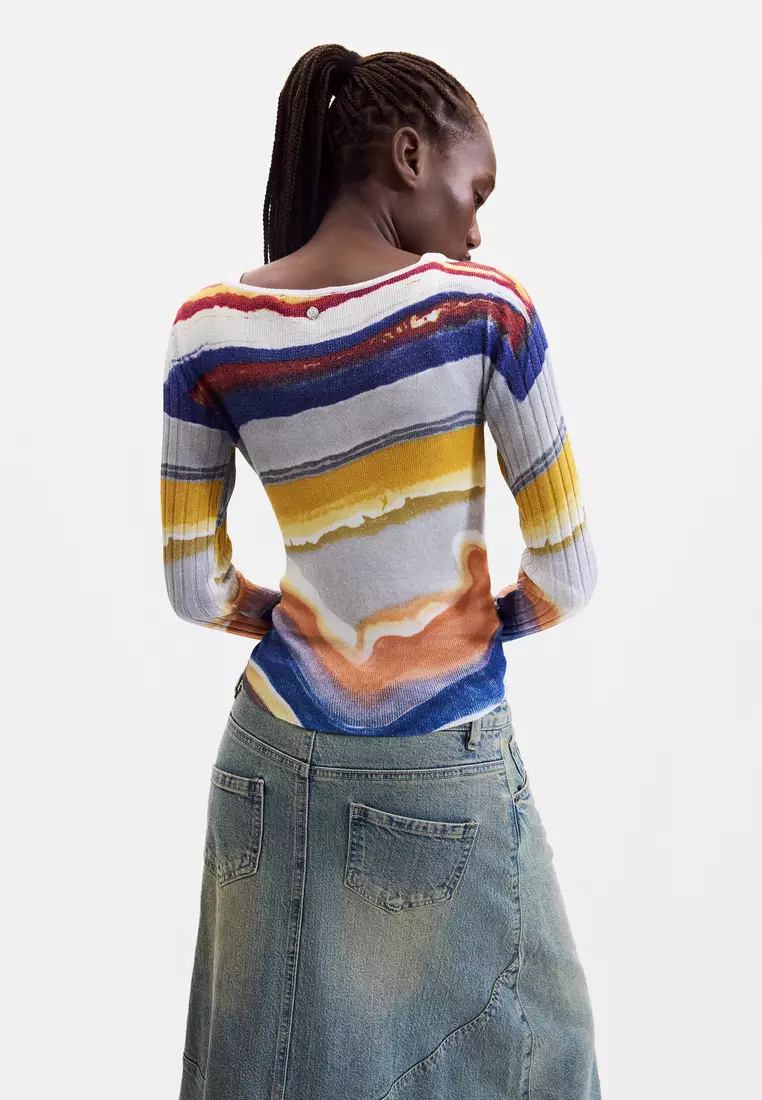 Printed Knit Sweater