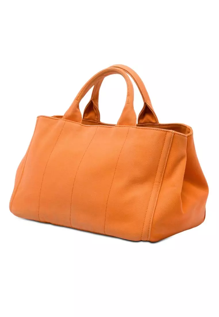 Pre-Loved Prada Canvas Canapa Bijoux Satchel