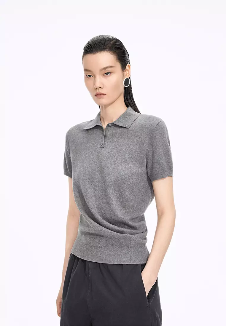 Cotton Short Sleeve Pullover Knit