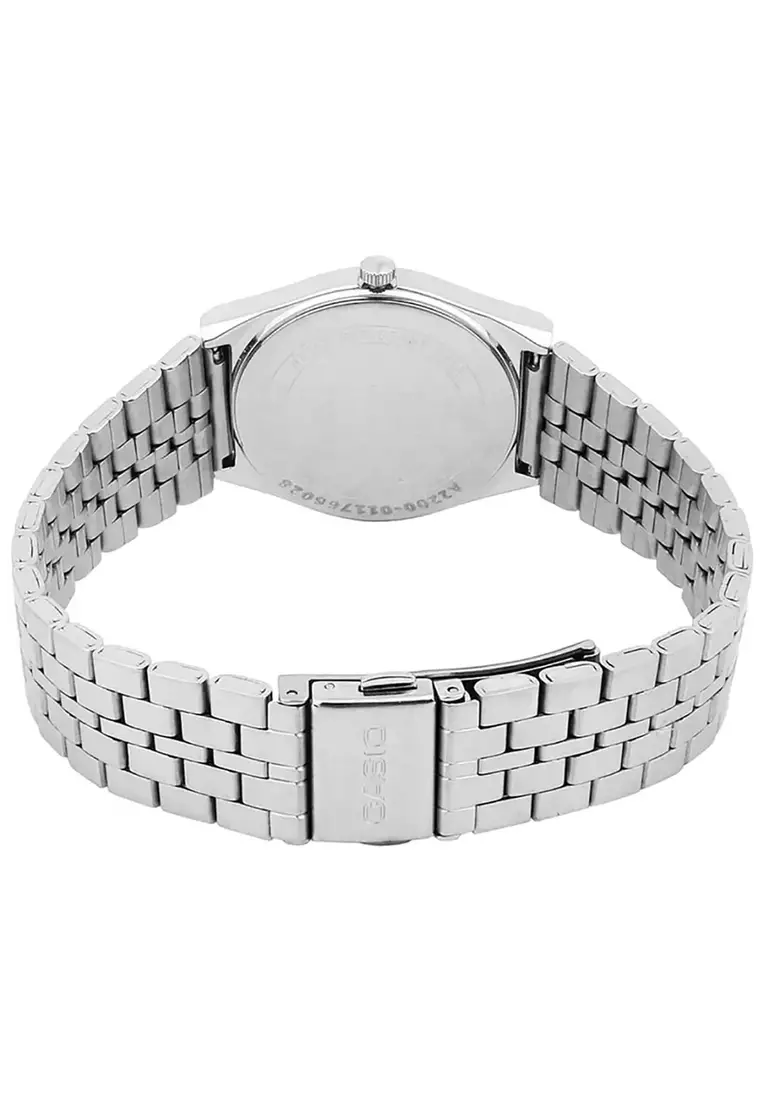 Men Analog Watch MTP-B145D-4AV Silver Stainless Steel Strap