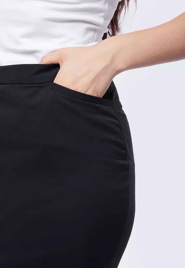 Fitted Basic Pencil Skirt