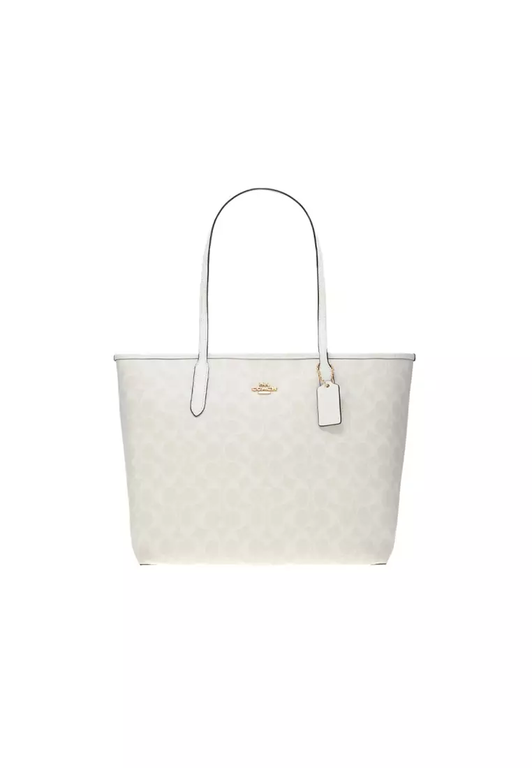 Coach sale tote white