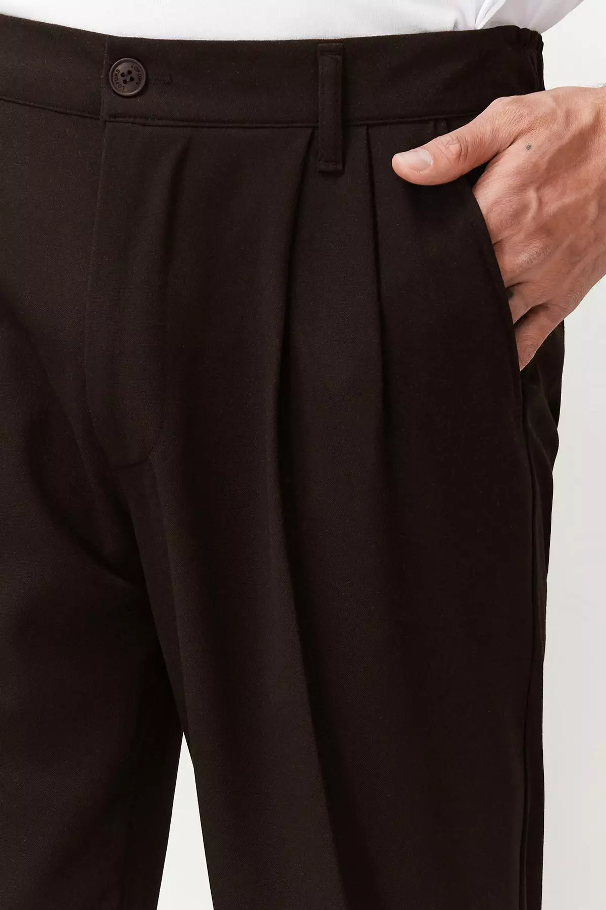 Baggy Fit Pleated Trousers