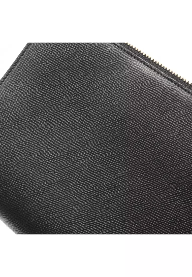 Pre-Loved Salvatore Ferragamo Gancini one shoulder bag leather black