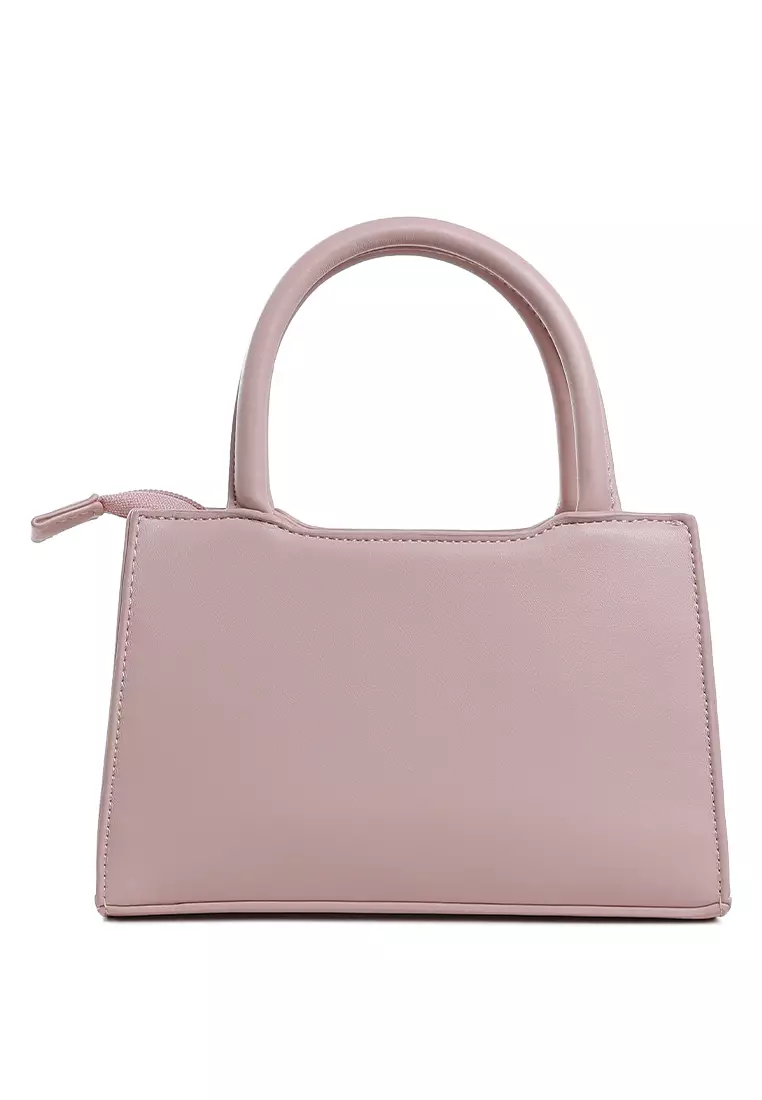 Tas Tangan Mini Detail Pita Besar Warna Pink