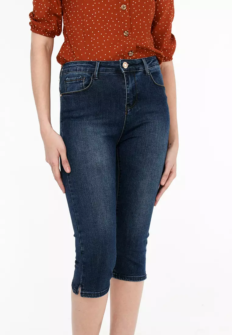 Jeans capri femme best sale