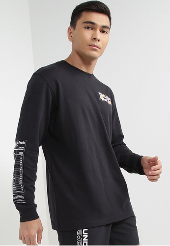Under Armour black Men's Endorsed Heavyweight Long Sleeves T-Shirt 906EEAADD37876GS_1