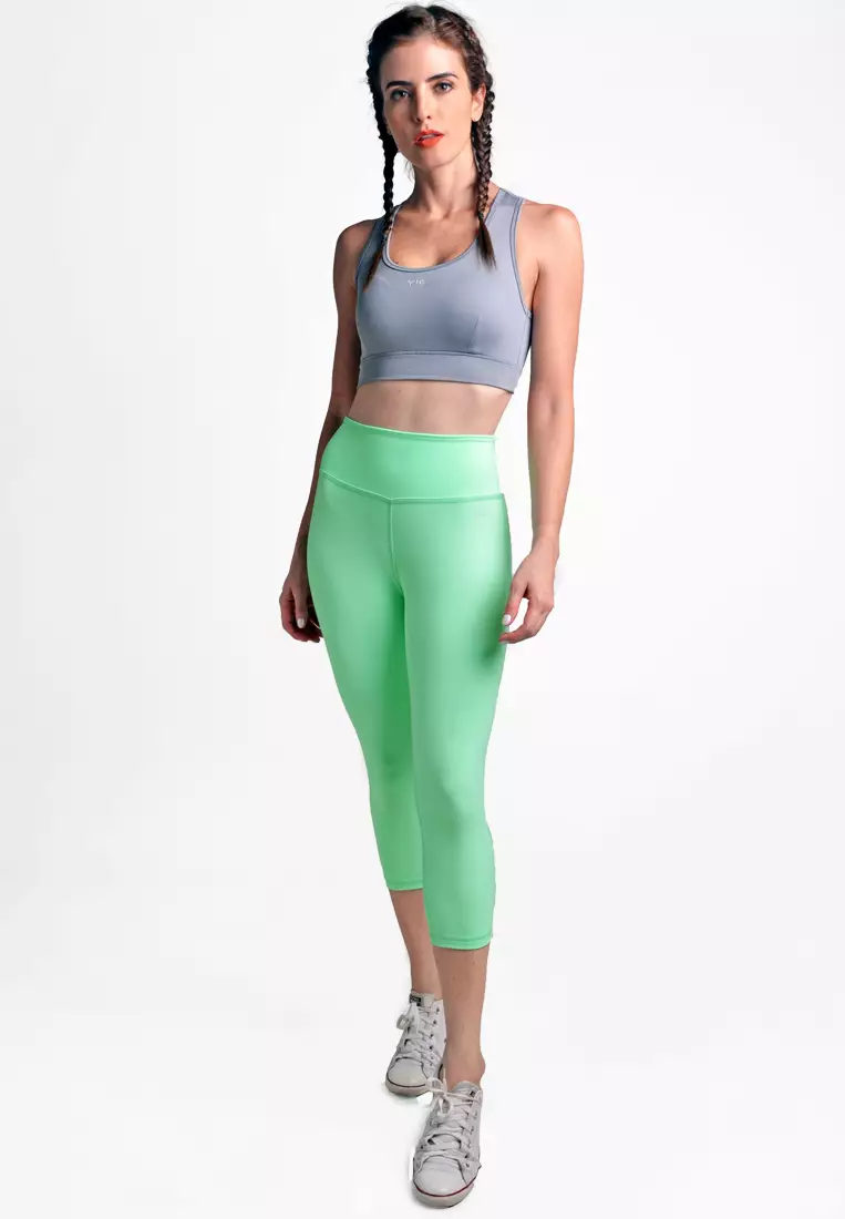 ViQ高腰貼身運動七分褲